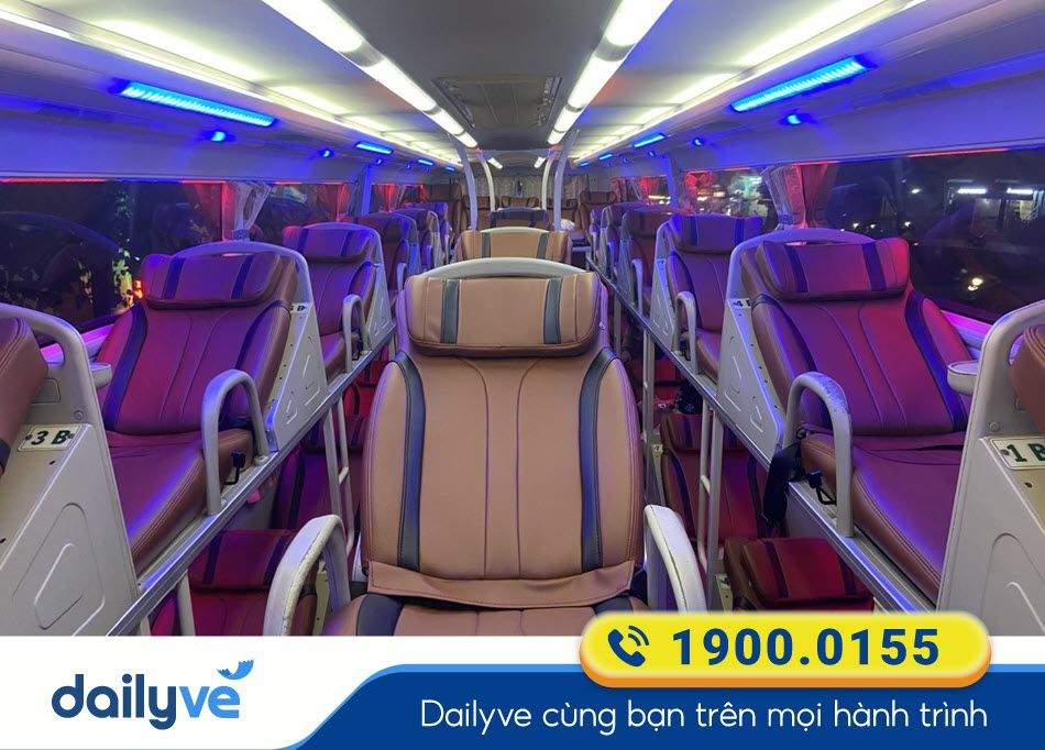 Dòng xe giường nằm 40 chỗ của xe khách Phú Quý Hà Tĩnh