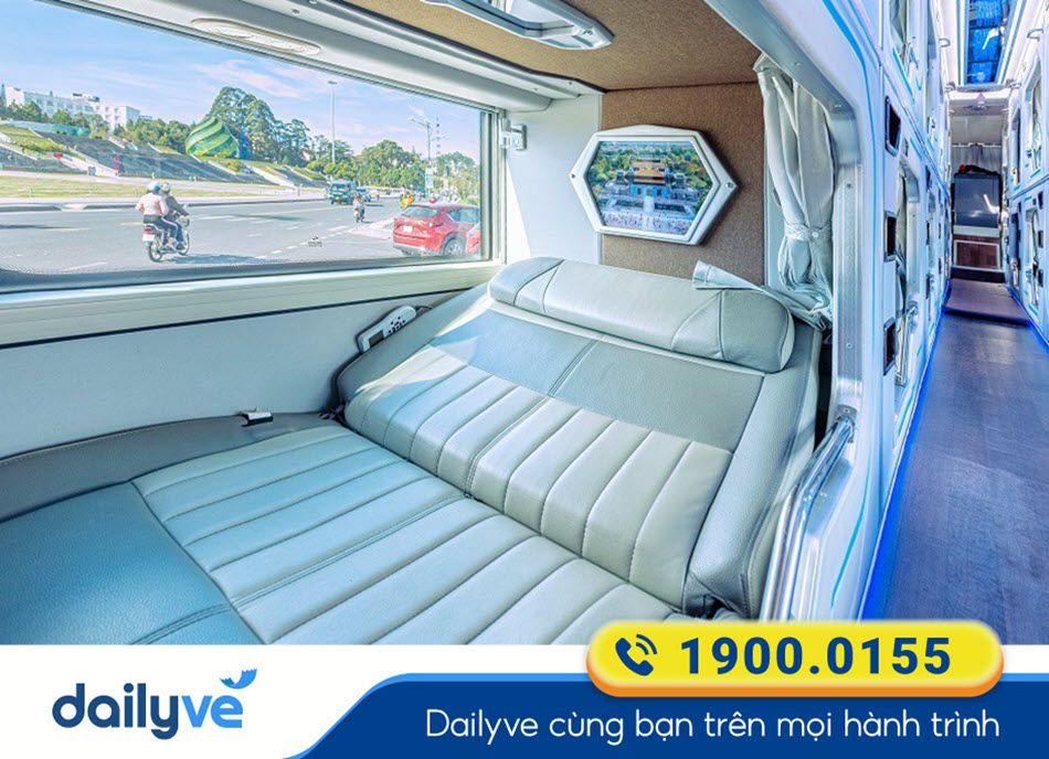 Thiết kế sang trọng dòng xe Limousine 22 phòng đôi của xe Thanh Bình Xanh đi Đà Lạt