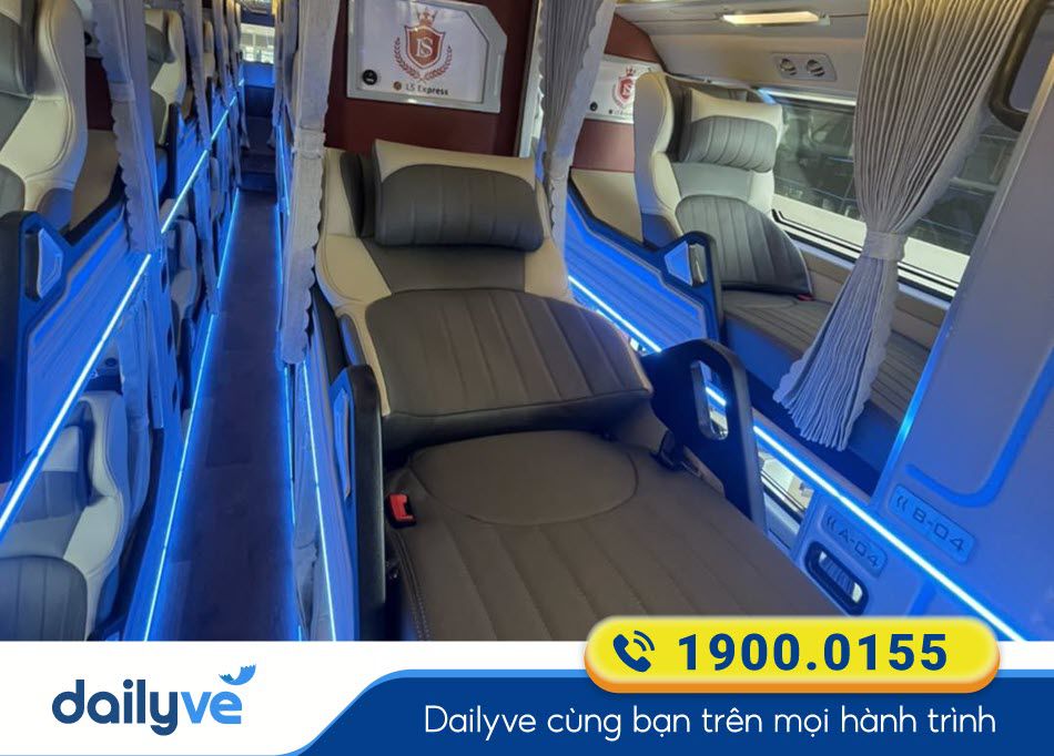 Nội thất dòng xe Limousine 34 phòng của nhà xe Loan Sáng Đắk Lắk