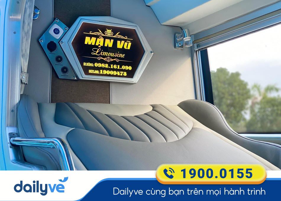 Dòng xe Limousine 20 phòng của xe Mận Vũ đi Hà Tĩnh