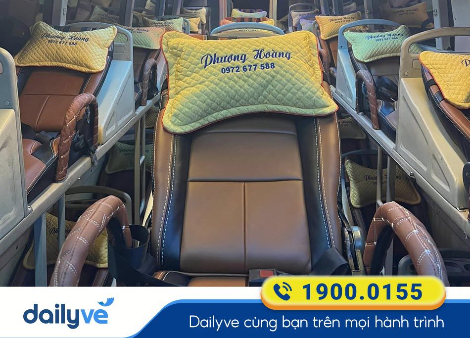 Nội thất sang trọng dòng xe giường nằm 40 chỗ của xe khách Phượng Hoàng