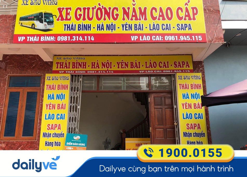 Văn phòng nhà xe Sao Vàng tại Thái Bình