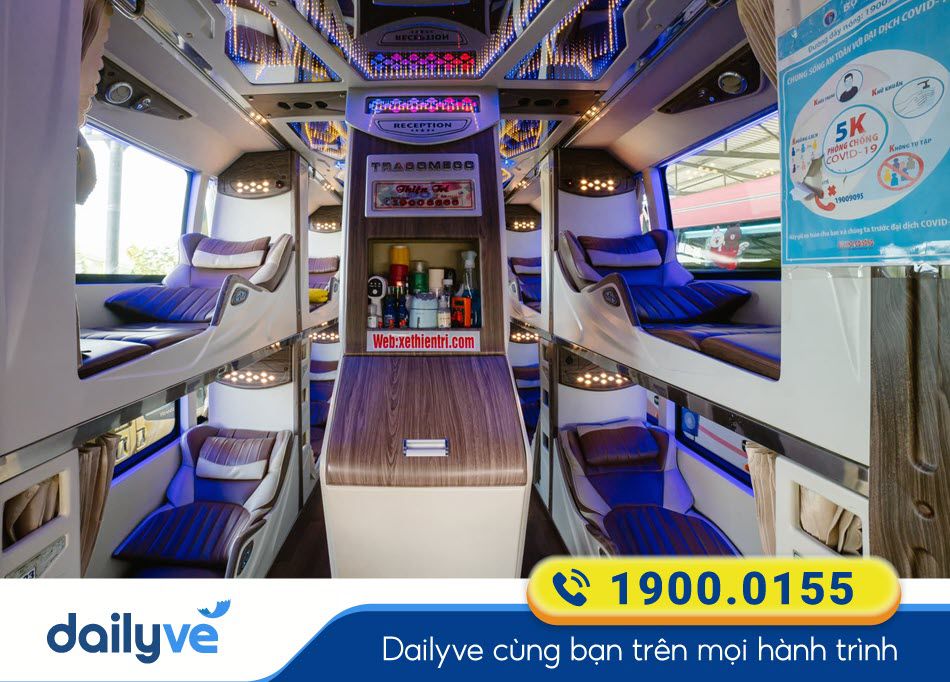 Nhà xe Thiện Trí nổi bật với dòng xe Limousine 20 phòng