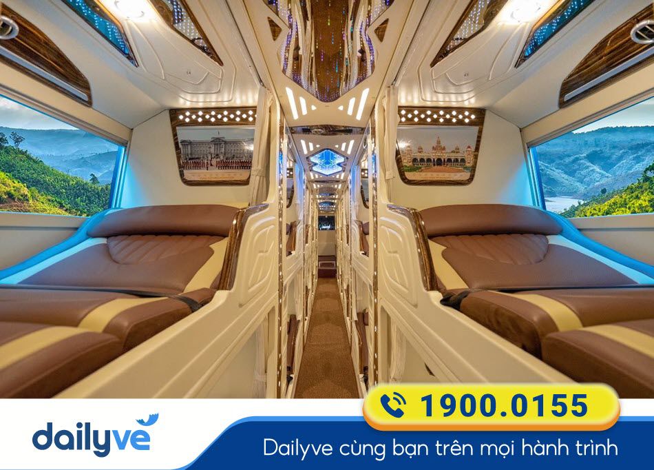 Nội thất xe Limousine 22 phòng đơn của nhà xe Thiện Trí