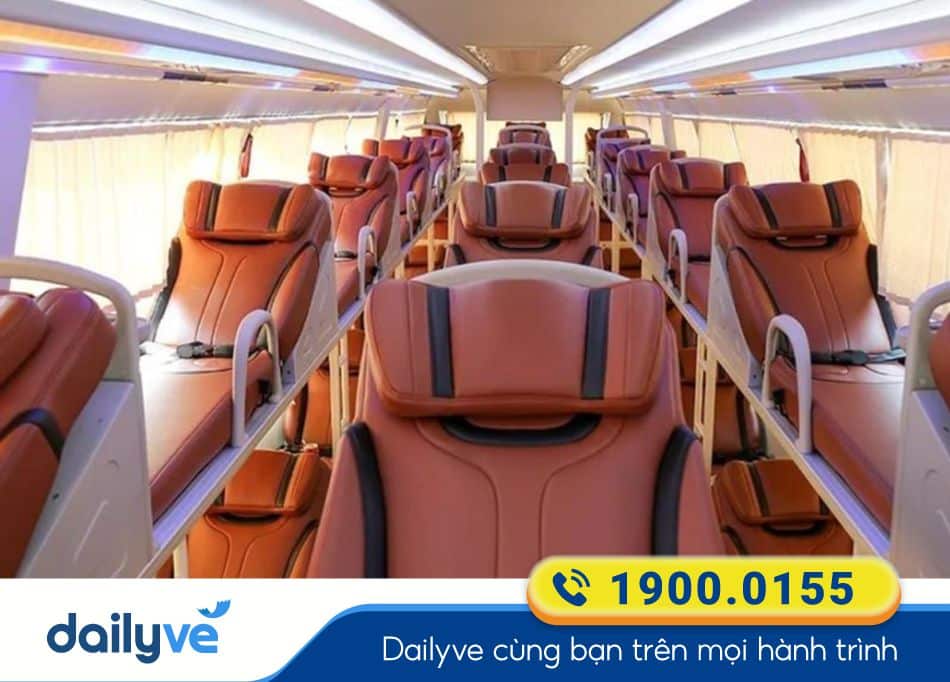 Dòng xe giường nằm 41 chỗ của nhà xe Văn Lang Thốt Nốt - Cần Thơ