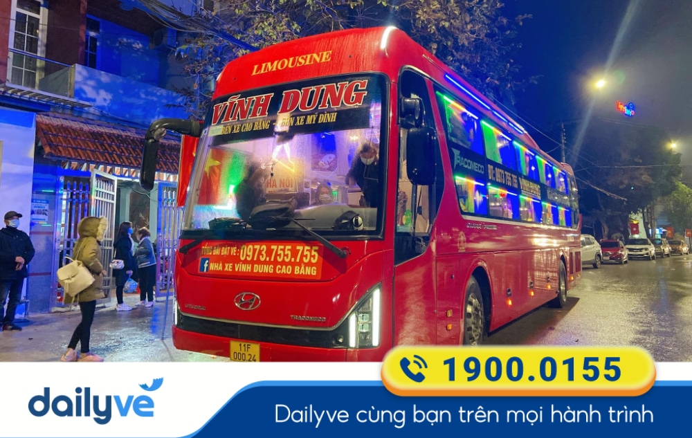 Nhà xe Vĩnh Dung tuyến Cao Bằng đi Hà Nội