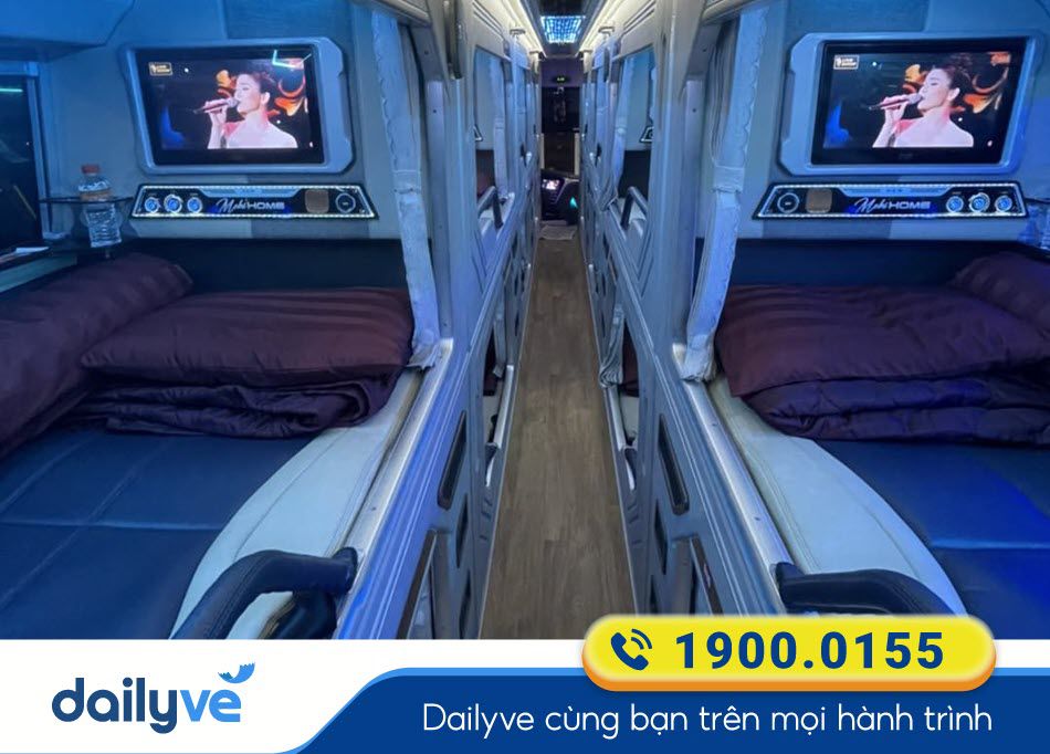 Tiện nghi hiện đại dòng xe Limousine 22 phòng của nhà xe Loan Sáng
