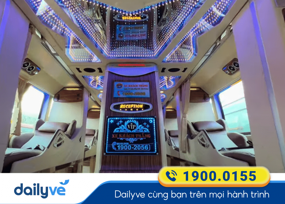 Tiện nghi xe Limousine 22 phòng của nhà xe Thắng