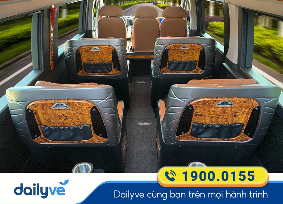 Thiết kế sang trọng xe Limousine 9 chỗ của nhà xe Thành Vinh Limousine