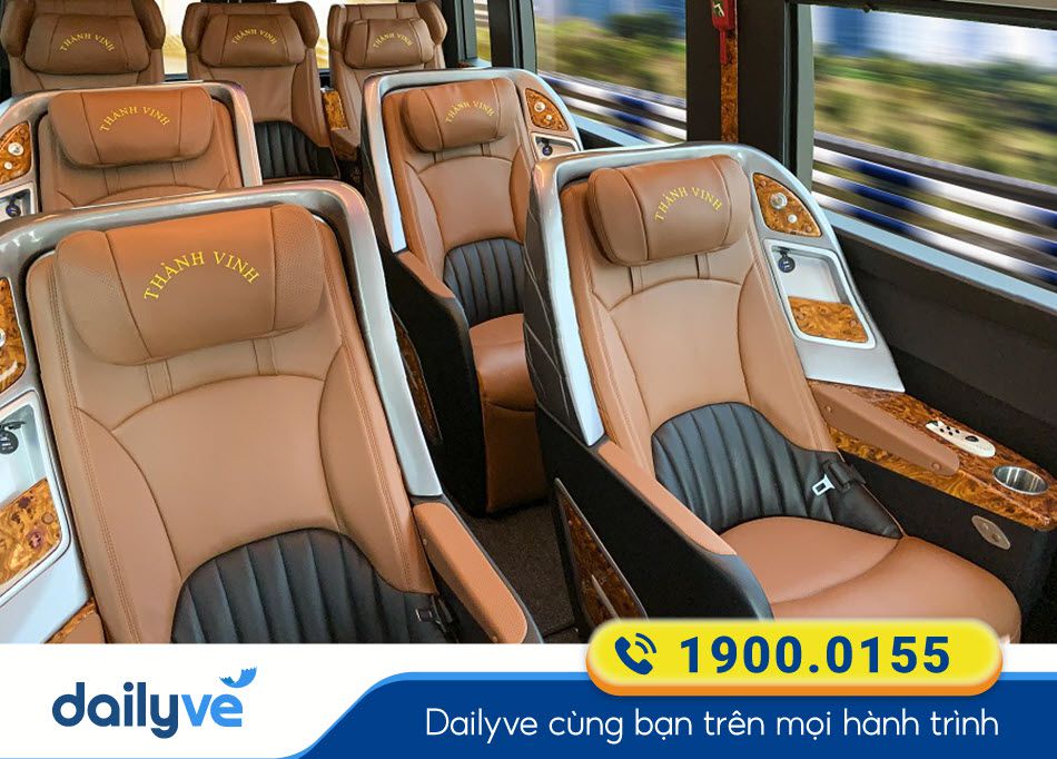 Tiện ích hiện đại xe Limousine 9 chỗ của xe khách Thành Vinh Vũng Tàu