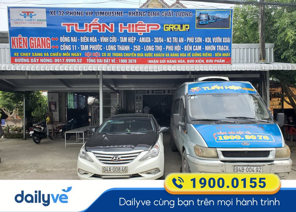 Văn phòng vé của nhà xe Tuấn Hiệp tại Kiên Giang