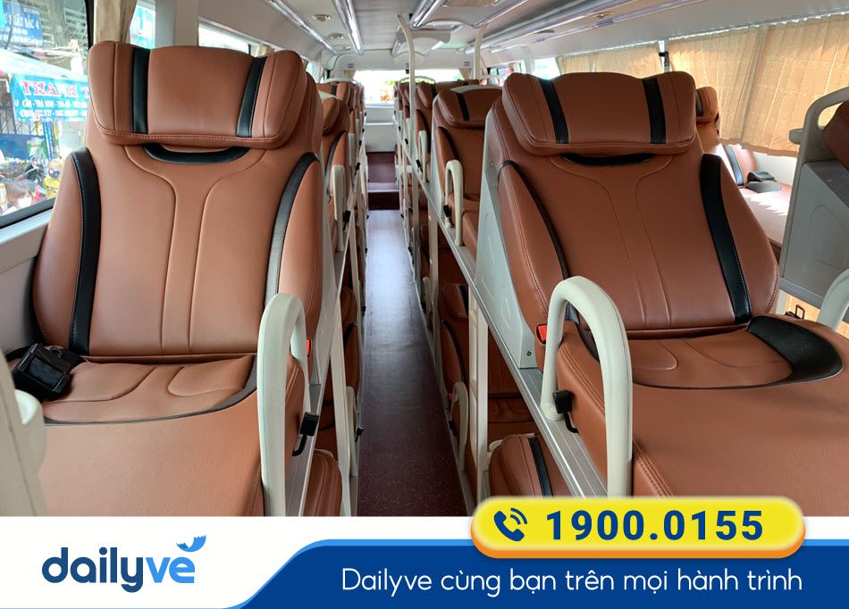 Nội thất xe giường nằm 45 chỗ của xe khách Tân Thanh Thủy Trà Vinh