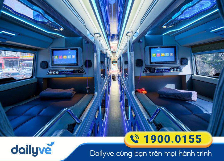 Tiện ích xe Limousine 24 phòng đôi của nhà xe Lộc Thủy