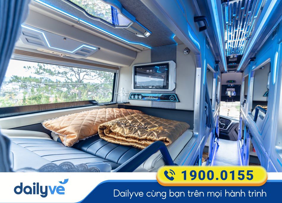 Nội thất xe Limousine 22 phòng của nhà xe Long Vân Limousine Đắk Lắk