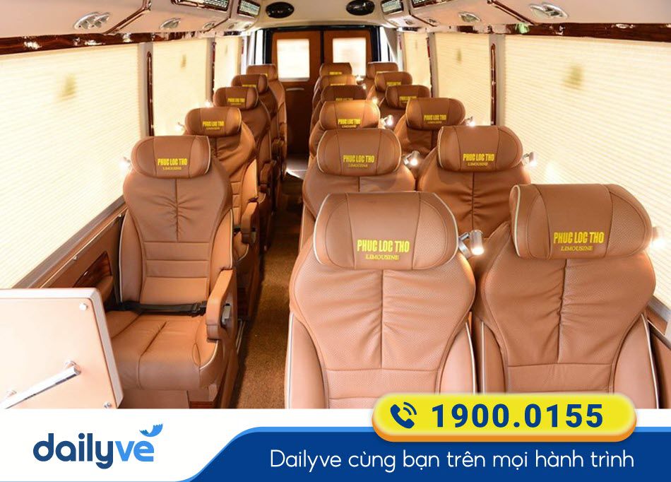 Thiết kế sang trọng xe Limousine 18 chỗ của nhà xe Phúc Lộc Thọ Limousine 