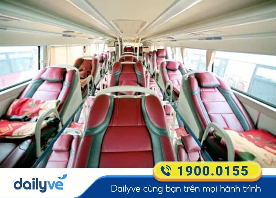 Nội thất xe giường nằm 40 chỗ của nhà xe Tài Thắng Đà Lạt