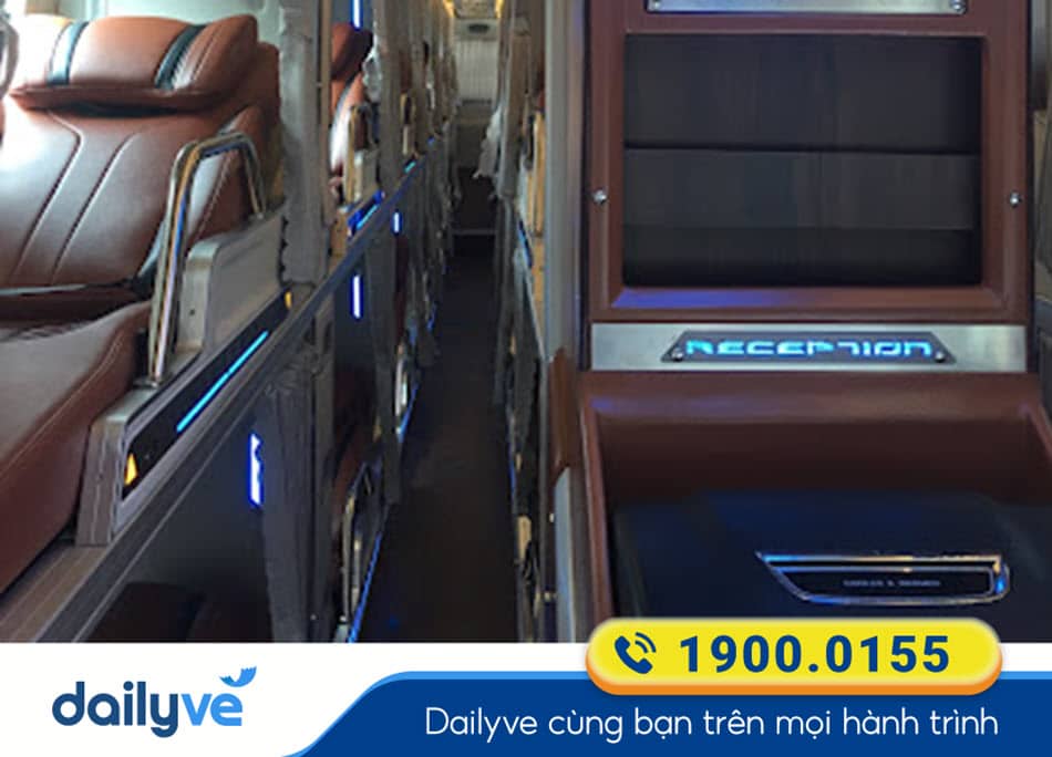 Nội thất xe Limousine 32 phòng của nhà xe Xuân Thảo Huế