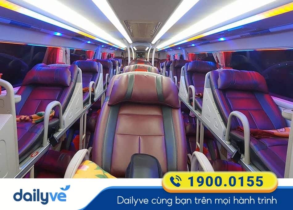 Nội thất xe giường nằm 40 chỗ của nhà xe Sao Mai Lào Cai