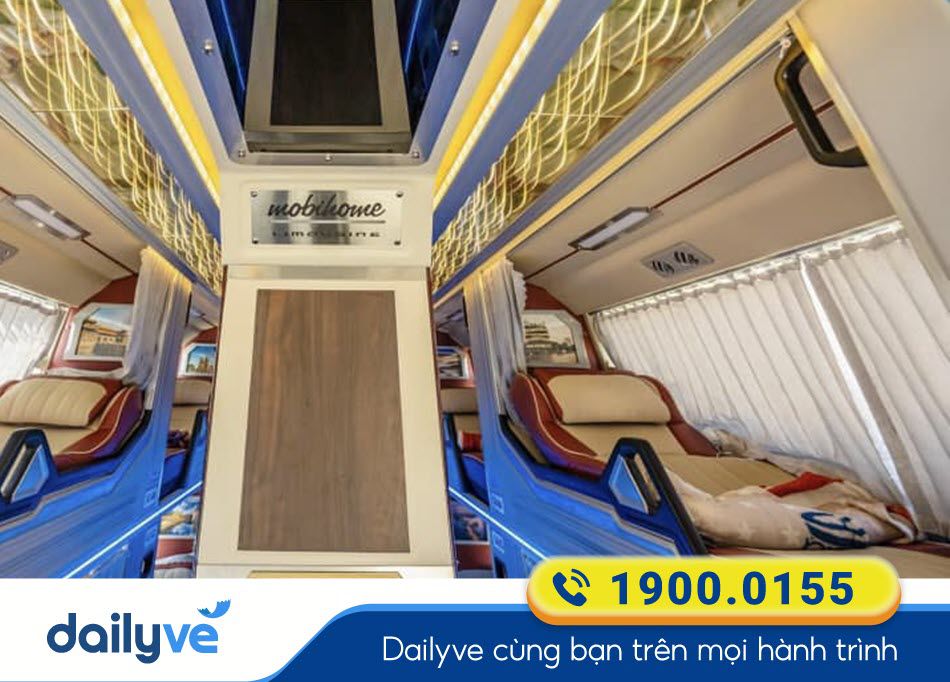 Nội thất xe Limousine 34 phòng của xe khách Phương Anh Phú Yên