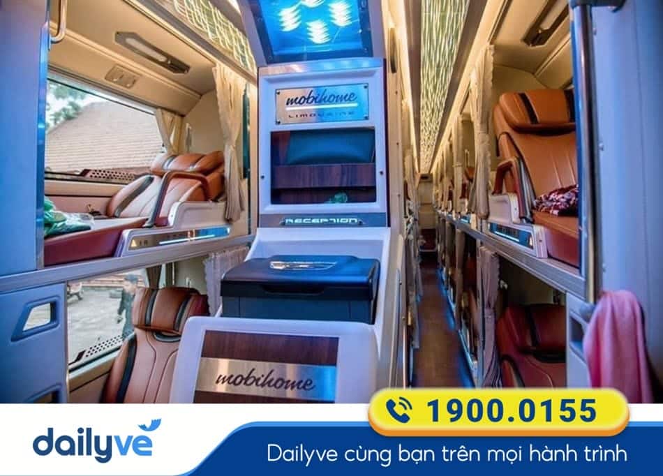 Nội thất xe Limousine 34 phòng của nhà xe Quang Bắc Hà Giang
