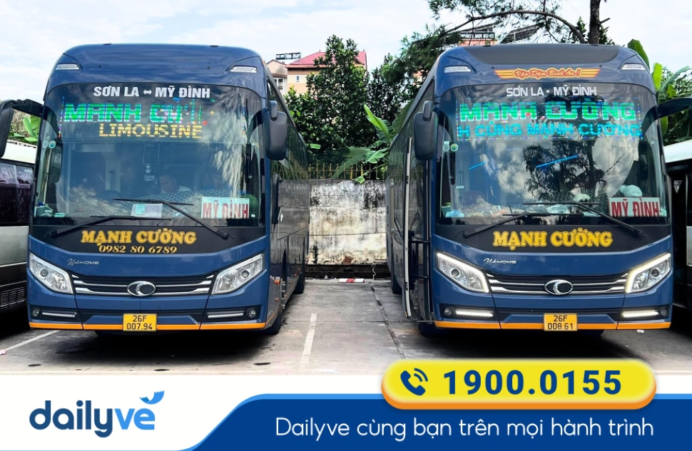 Nhà xe Mạnh Cương tuyến Bến xe Mỹ Đình đi Sơn La