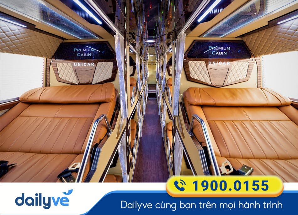 Nội thất xe Limousine 20 phòng của nhà xe 42 Cao Bằng