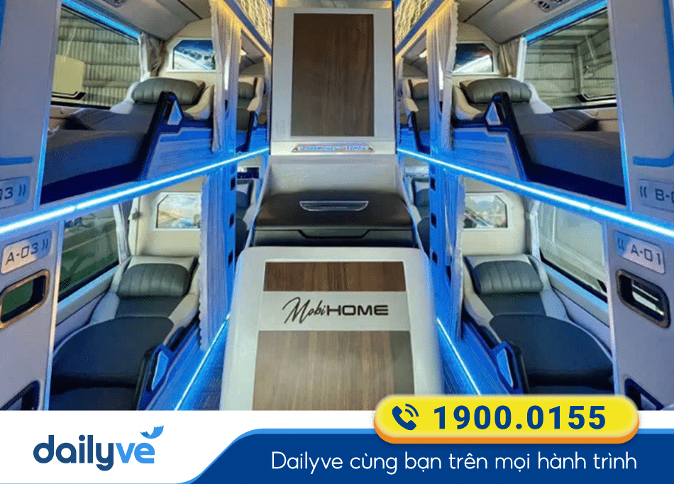 Nội thất xe Limousine 34 phòng của nhà xe Trang Hòa Đắk Lắk