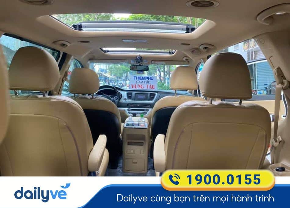 Thiết kế sang trọng dòng xe ghế 7 chỗ của nhà xe Thiên Phú Vũng Tàu