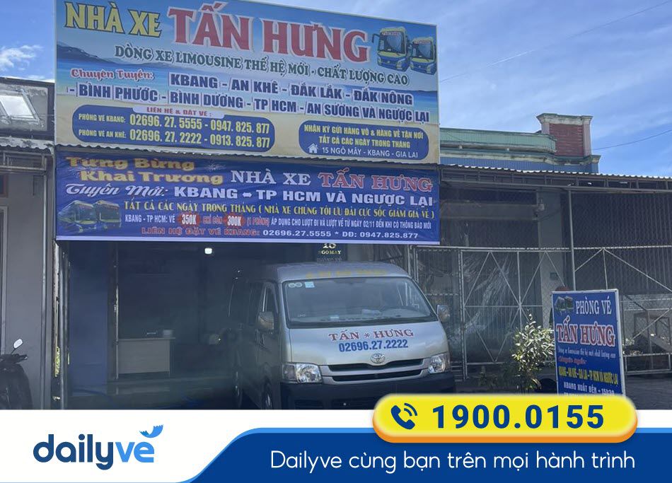 Văn phòng nhà xe Tấn Hưng tại Gia Lai