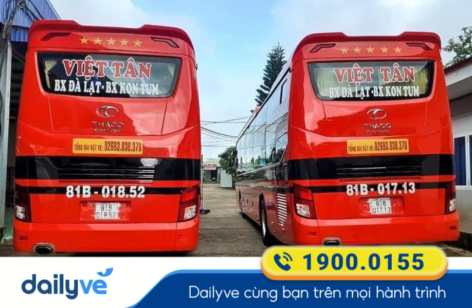 Nhà xe Việt Tân tuyén Đà Nẵng đi Kon Tum