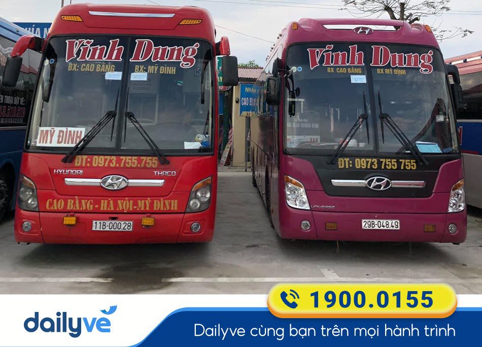 Nhà xe Vĩnh Dung Cao Bằng đi Hà Nội chất lượng cao