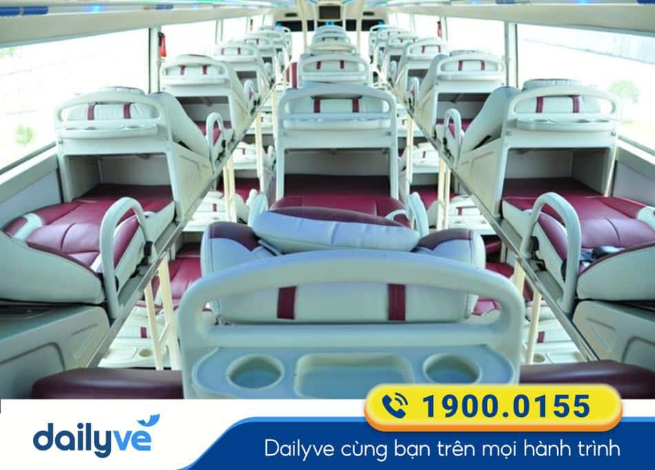Nội thất xe giường nằm 40 chỗ của nhà xe Lê Hùng Cà Mau