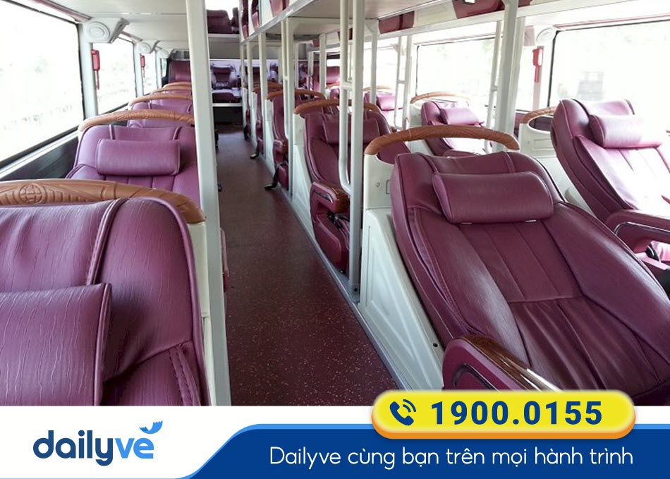 Nội thất xe giường nằm 45 chỗ của nhà xe Vinh Nhâm