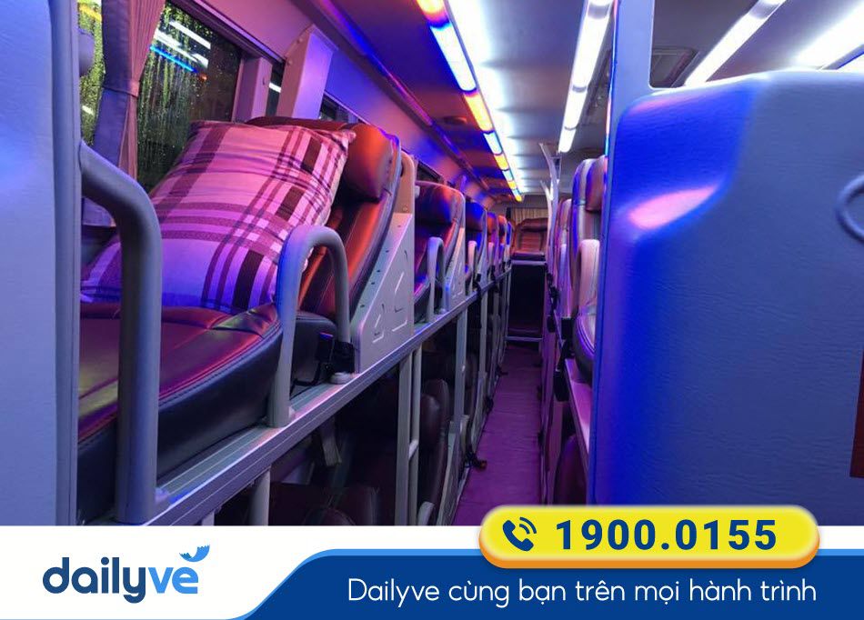 Tiện nghi xe giường nằm 40 chỗ của xe Sơn Đen Lao Bảo - Đà Nẵng