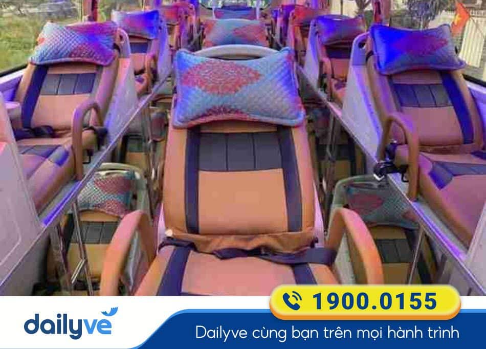 Tiện nghi xe giường nằm 44 chỗ của nhà xe Phú Hạnh Đà Nẵng