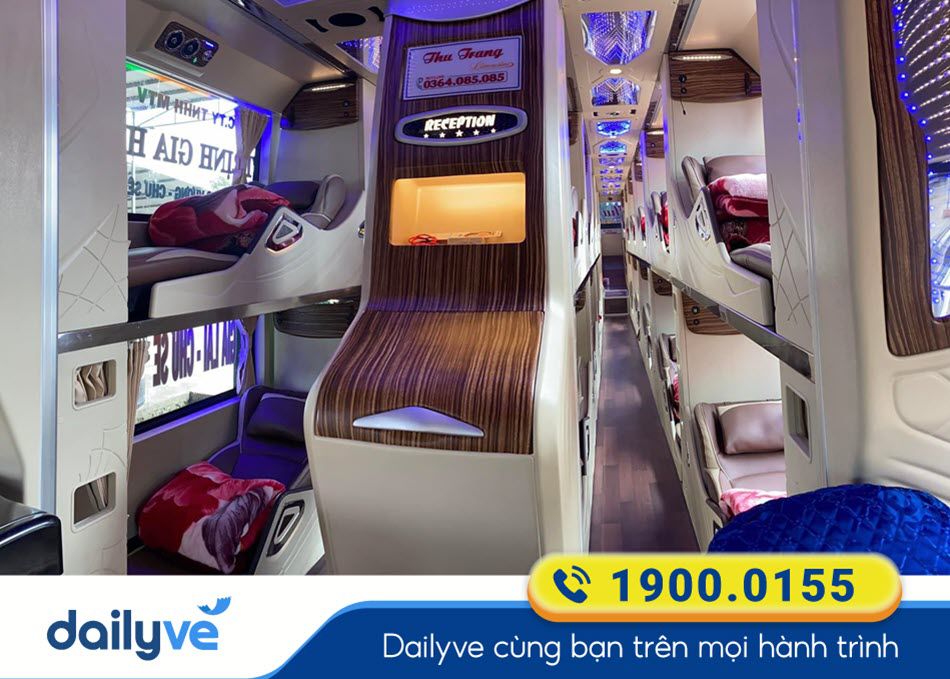 Tiện ích xe Limousine 34 phòng của nhà xe Thu Trang Gia Lai