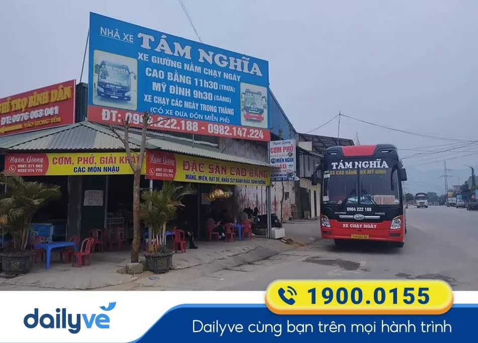 Địa chỉ văn phòng xe Tám Nghĩa tại Cao Bằng