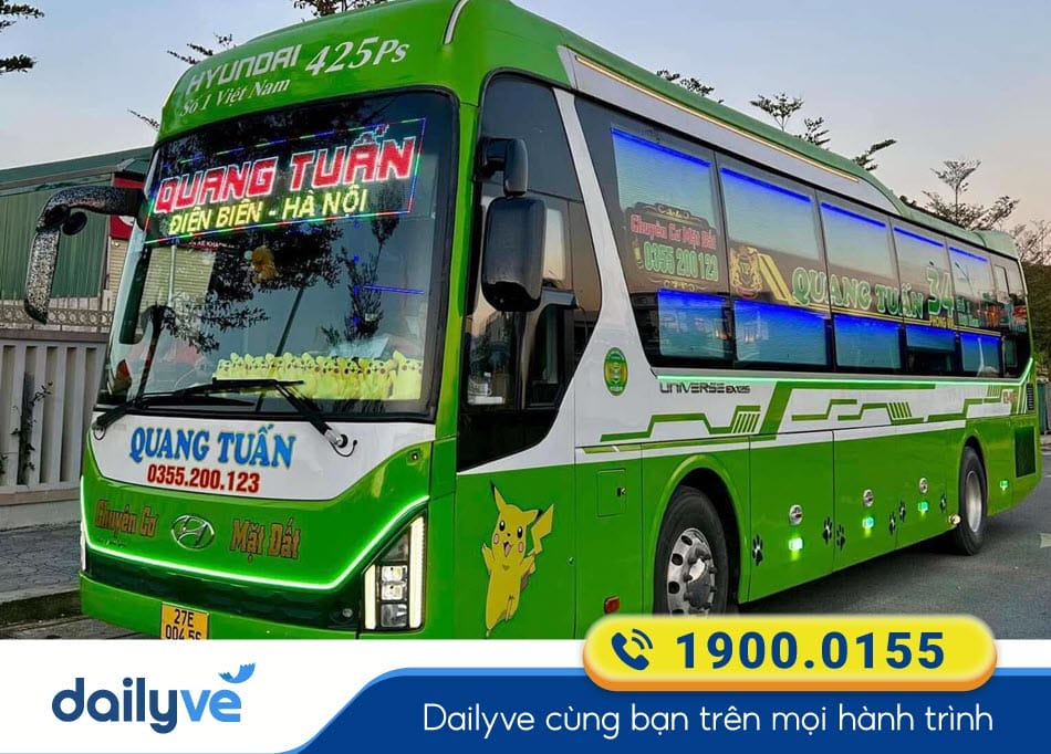 Nhà xe Quang Tuấn Điện Biên đi Hải Phòng chất lượng cao hiện nay